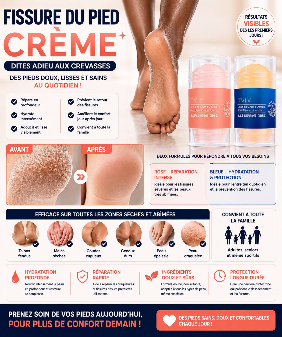 Crème pour le pieds